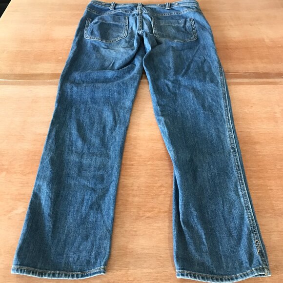 Pilcro and the Letterpress Slim Boyfriend Jeans Women 27 Blue Mid Rise Stretch - Picture 2 of 15